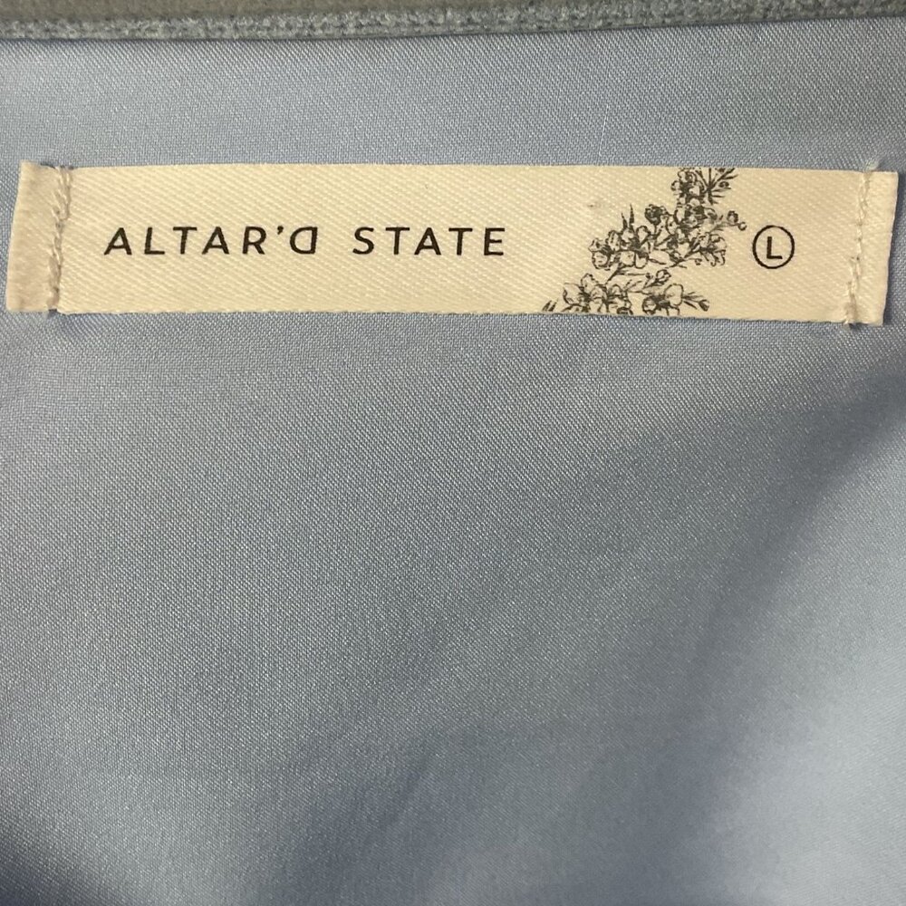 Altar'd State Sofia Strapless Mini Dress, Large, Lined, Poly/Viscose/Spandex - Picture 11 of 12